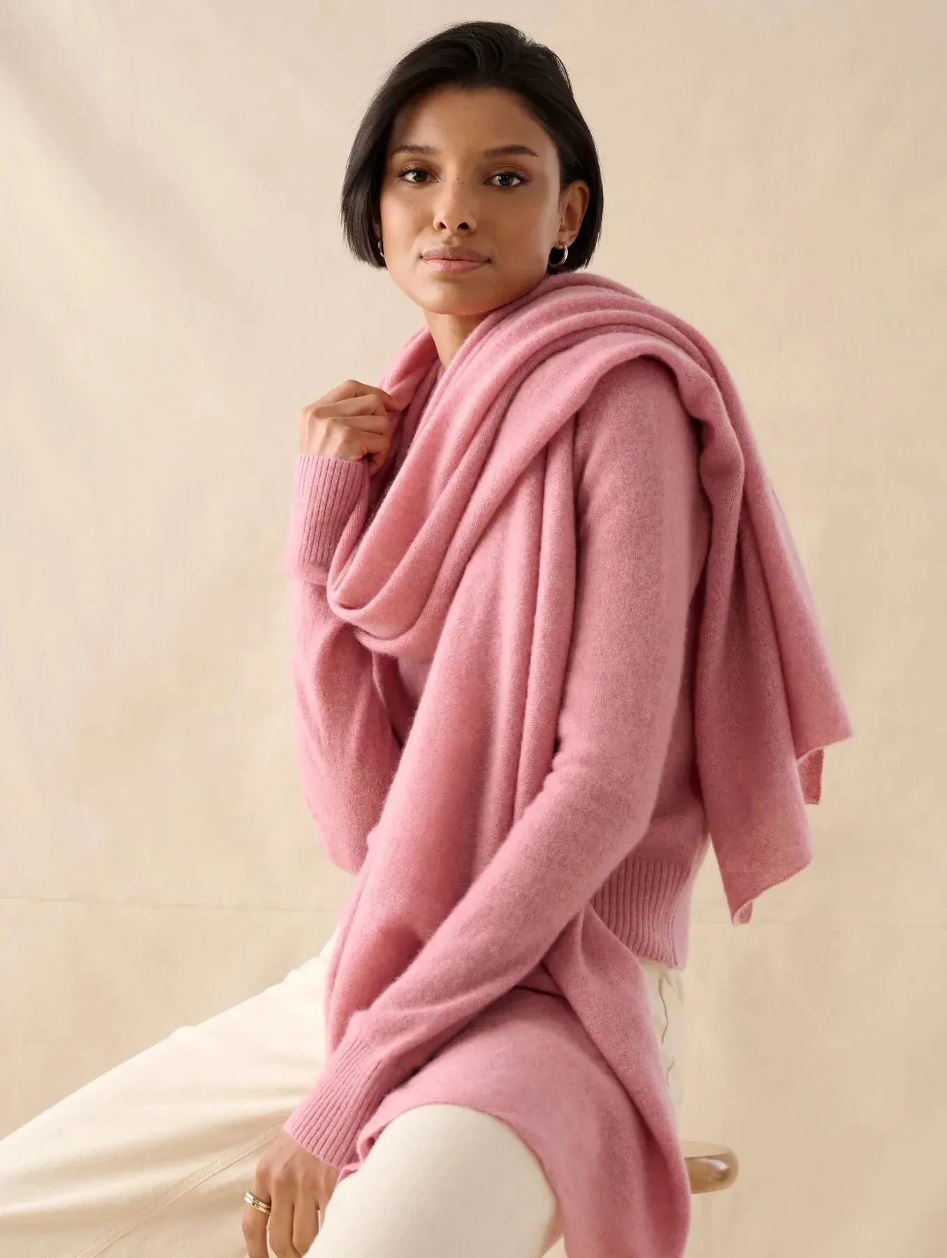 White & Warren Cashmere Travel Wrap