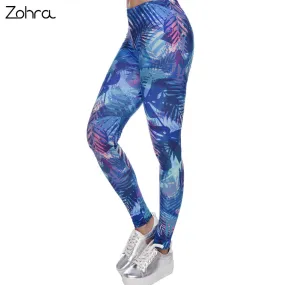 Women Leggings Tropical Leaves