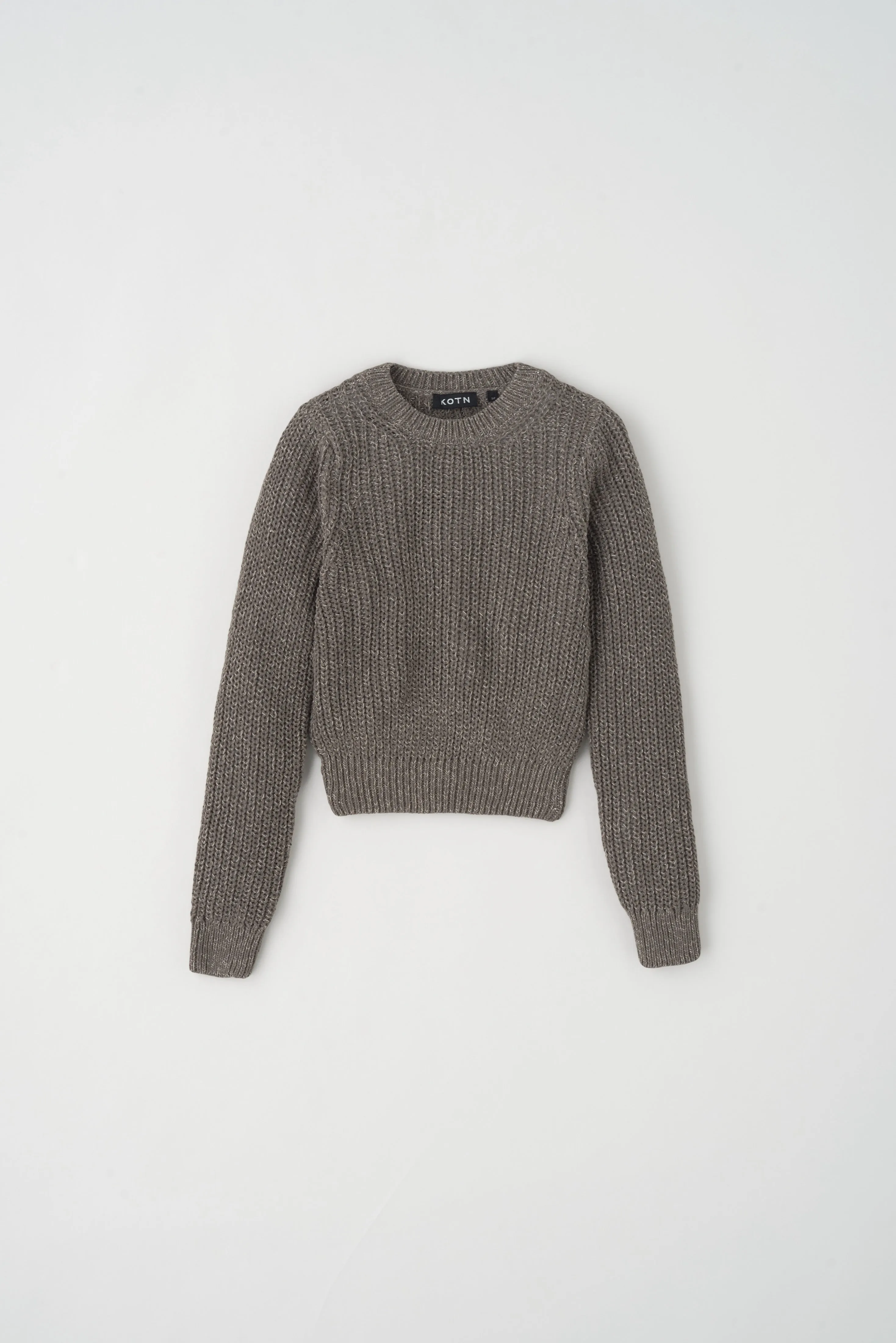 Women's Orman Knit Longsleeve in Dark Taupe Mix