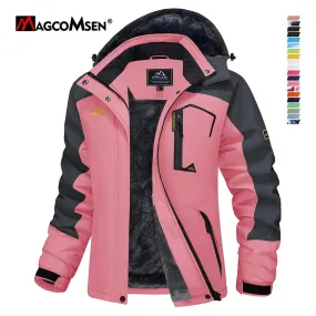 Womens Ski Jacket – Warm Fleece Parka, Windproof Snowproof Coat