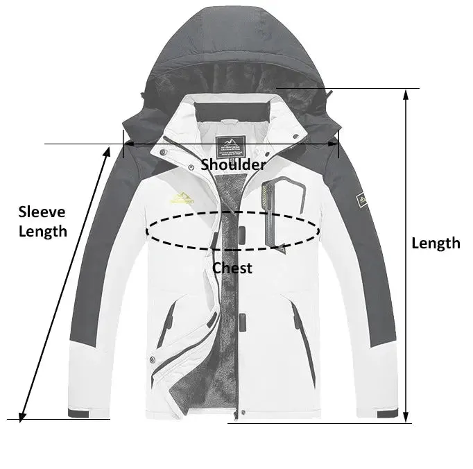 Womens Ski Jacket – Warm Fleece Parka, Windproof Snowproof Coat