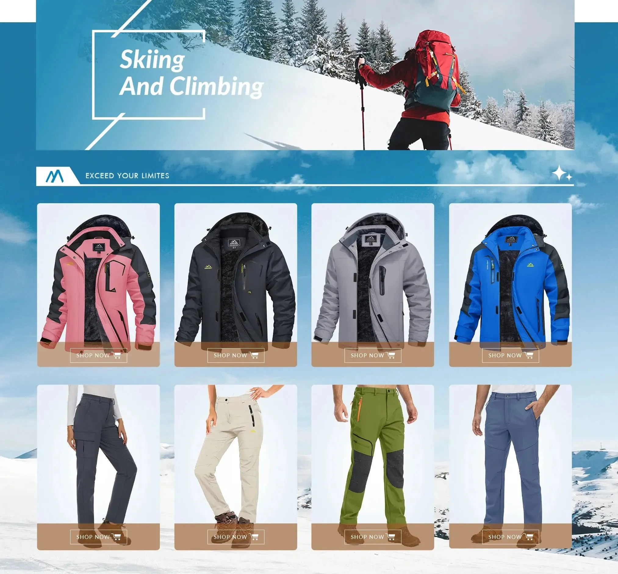 Womens Ski Jacket – Warm Fleece Parka, Windproof Snowproof Coat