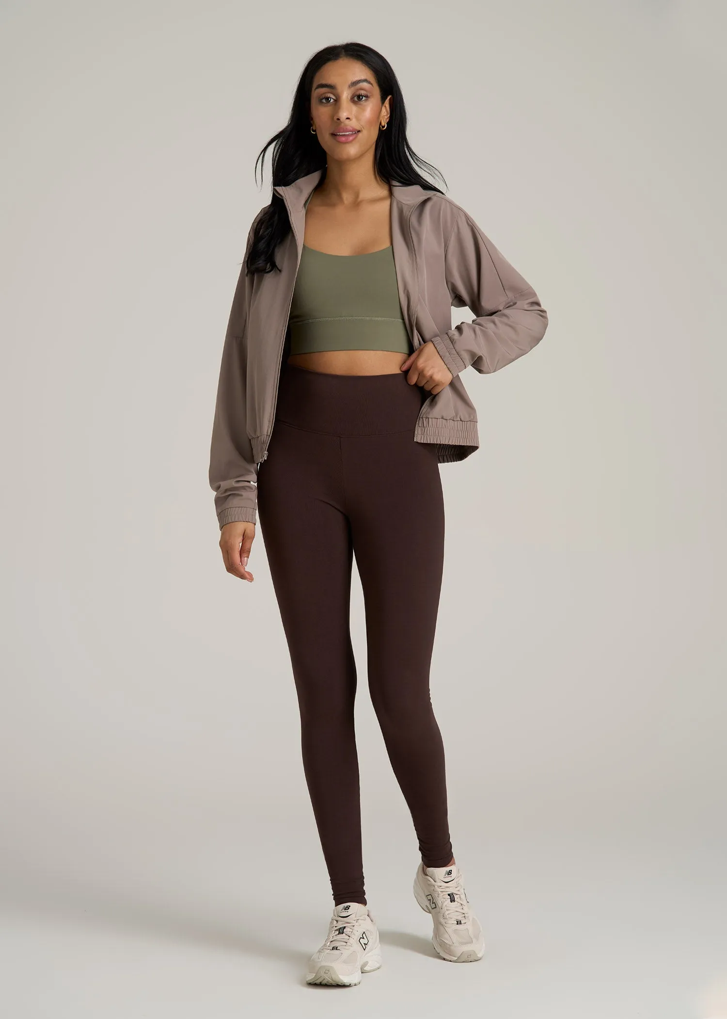 Women's Tall Cotton Leggings in Espresso