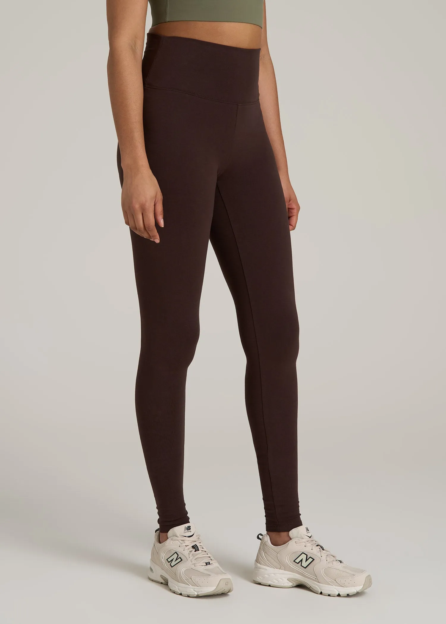 Women's Tall Cotton Leggings in Espresso