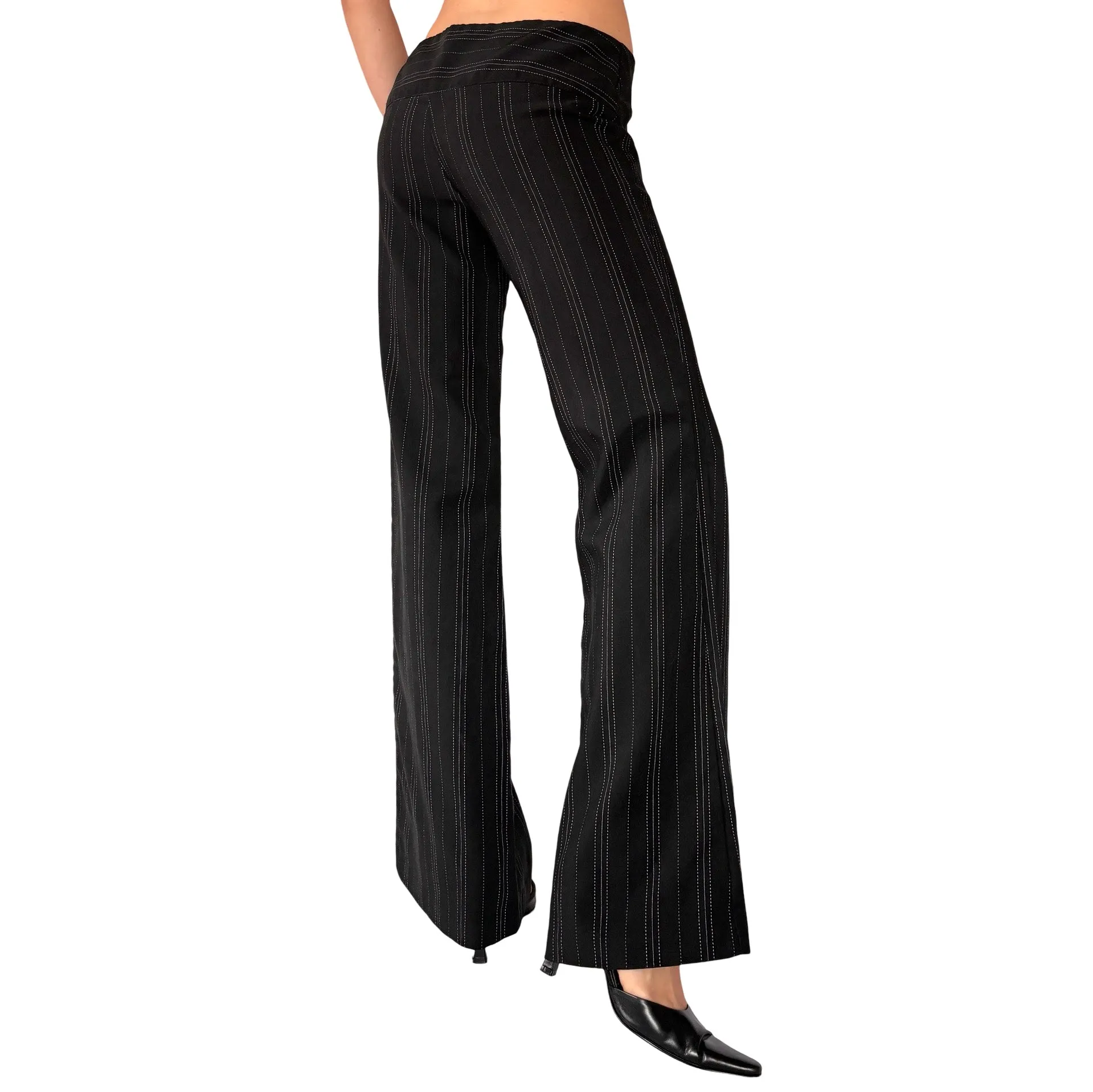 Y2K Corpcore Pinstripe Trousers (S)